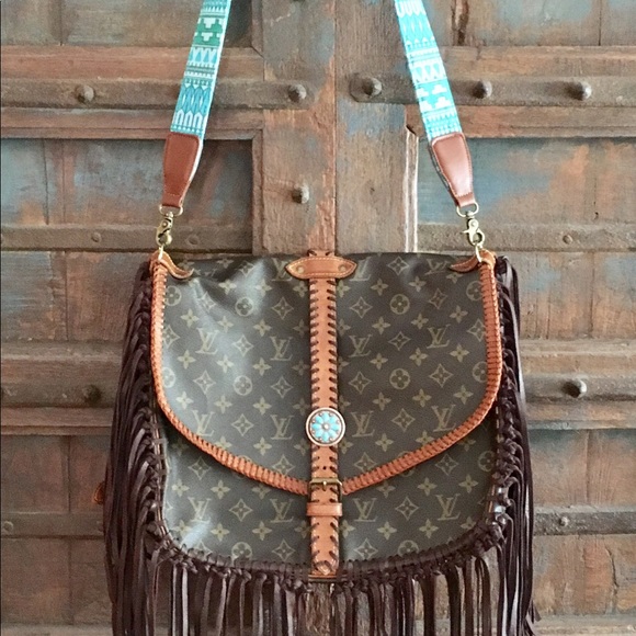 Authentic Fringed Louis Vuitton Saumur 35 - Picture 2 of 8