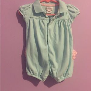 Blue and pink romper