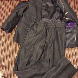 Boy’s Grey/Blue 3-piece pinstriped Suit