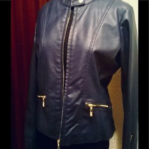 Boutique faux leather jacket, size M