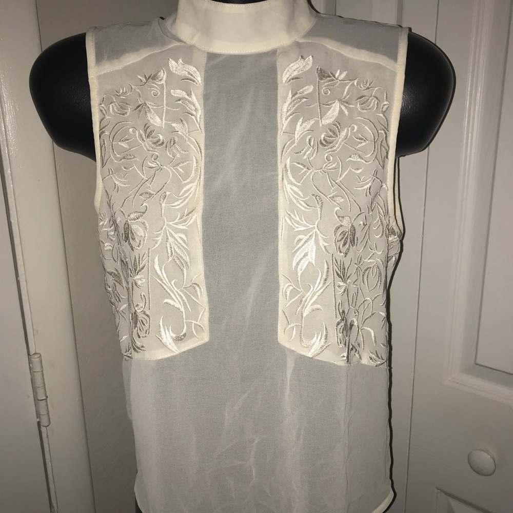 Cotton Candy 🍭 Open Back Sheer Ivory Top