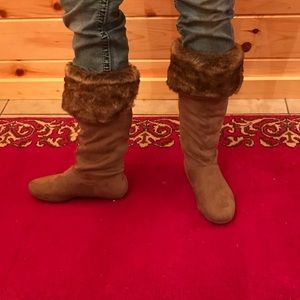 Fur Lined Tan Boots