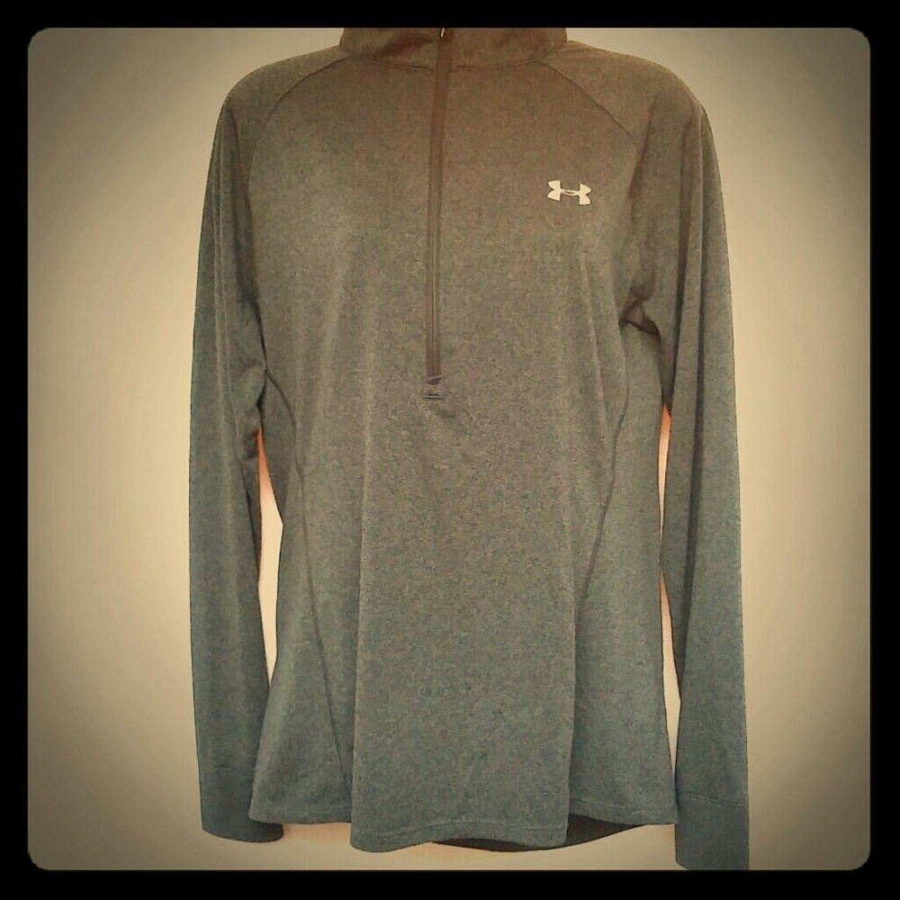 ⬇$11 Under Armour Grey Half Zip Jacket SZ M
