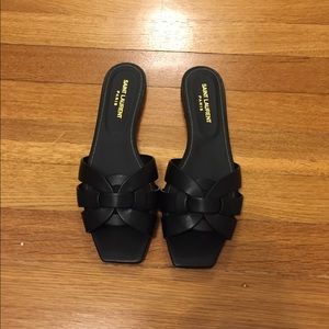 Authentic Saint Laurent nu pieds leather sandals