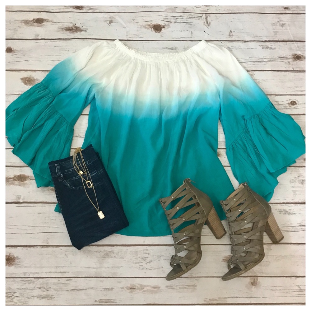 Off Shoulder Ombre Top