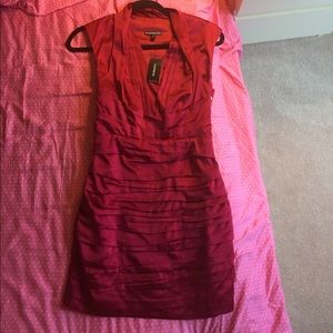 Maroon silk express dress