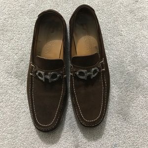 Brown suede Ferregamo shoes