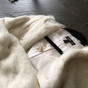 Bebe Rabbit Hair coat and theory vest
