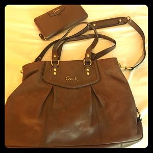 Coach handbag with matching wallet