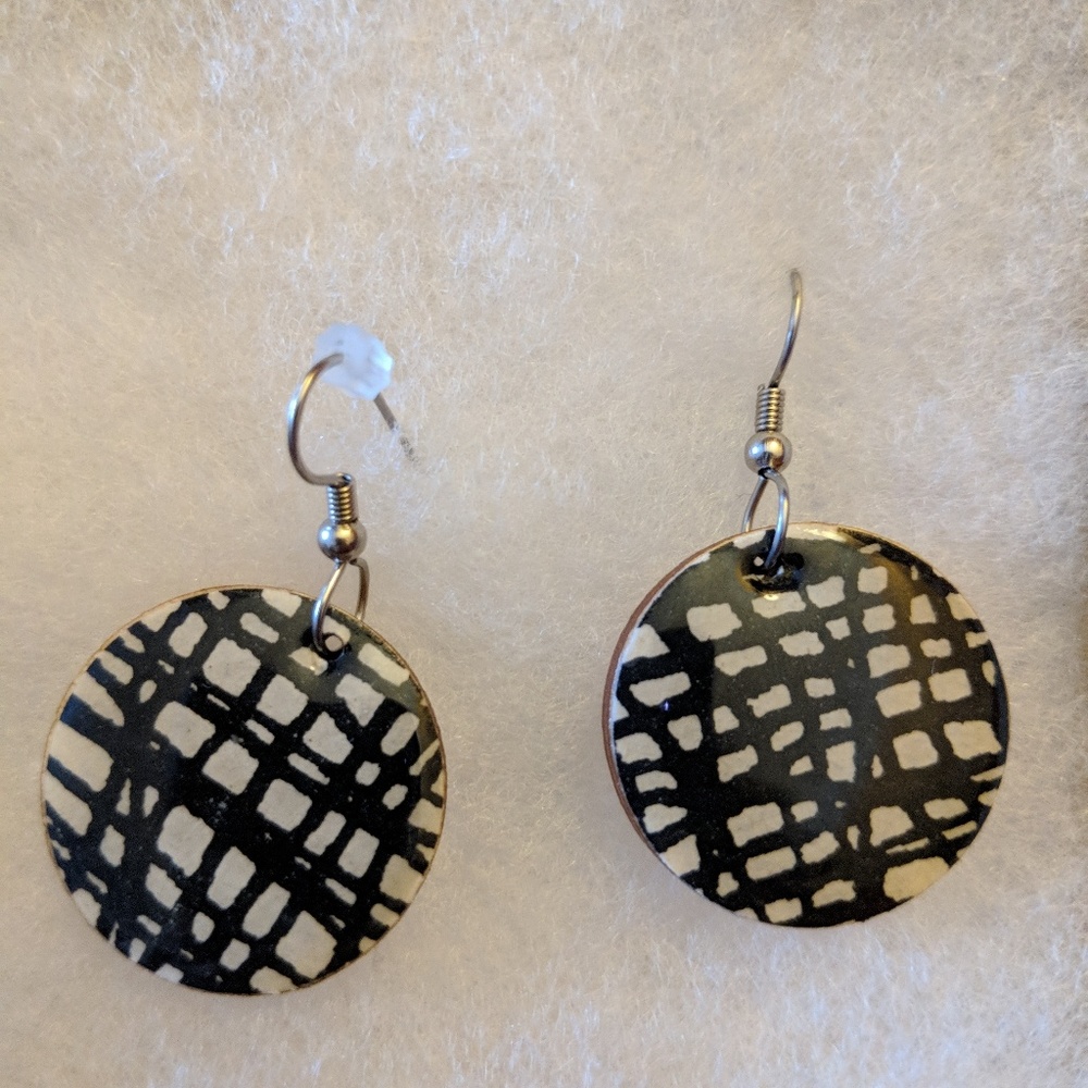 Closet Clean Out! Black & White Handmade earrings