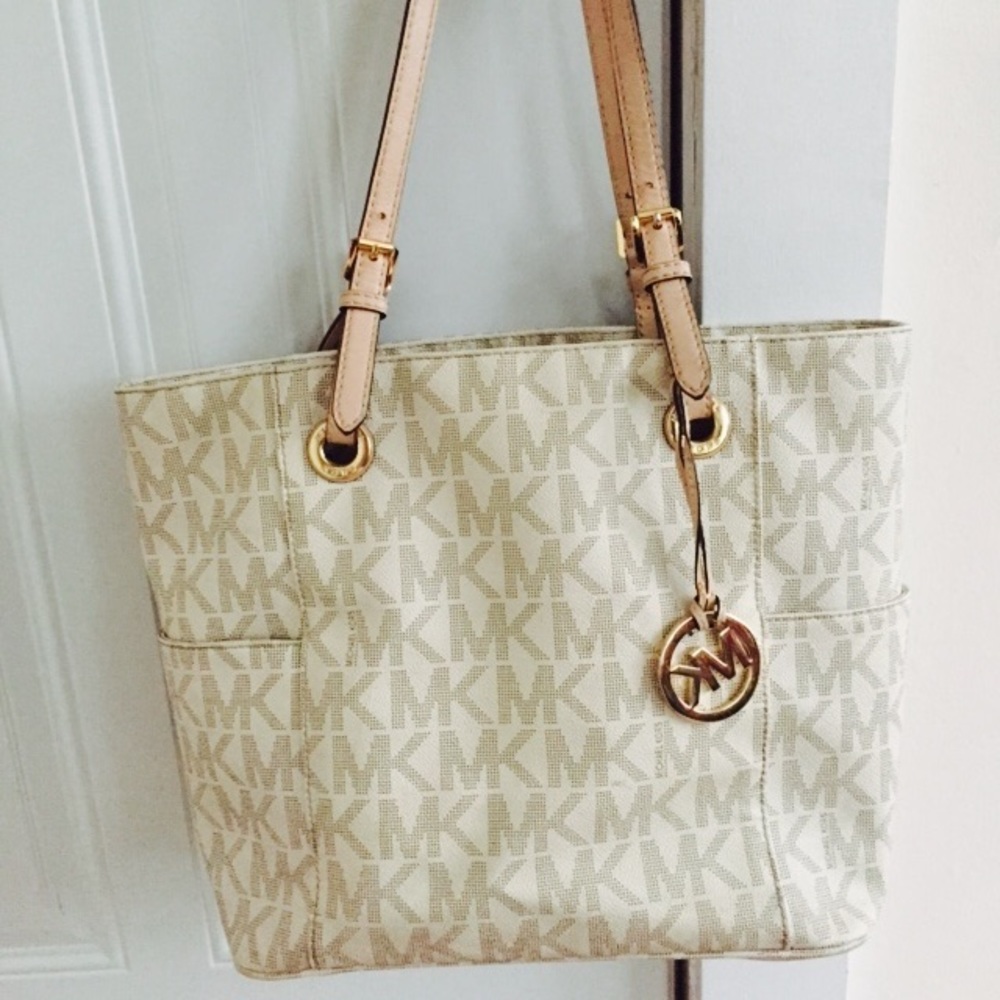 Michael kors signature Jet Set large Logo tote