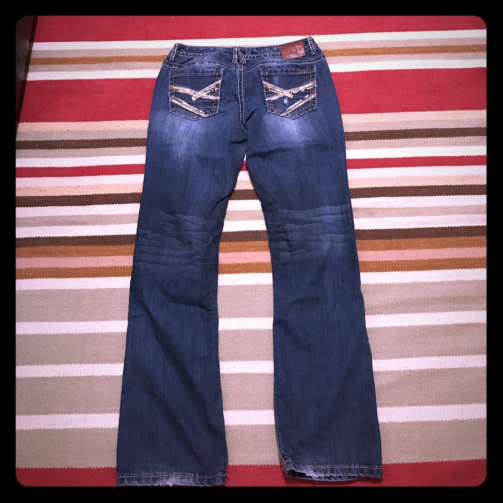 Maurice’s Bootcut Jeans. Copper sequins