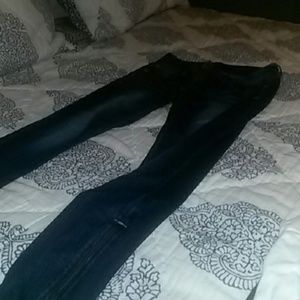 Express stella ankle skinny jean w side zips