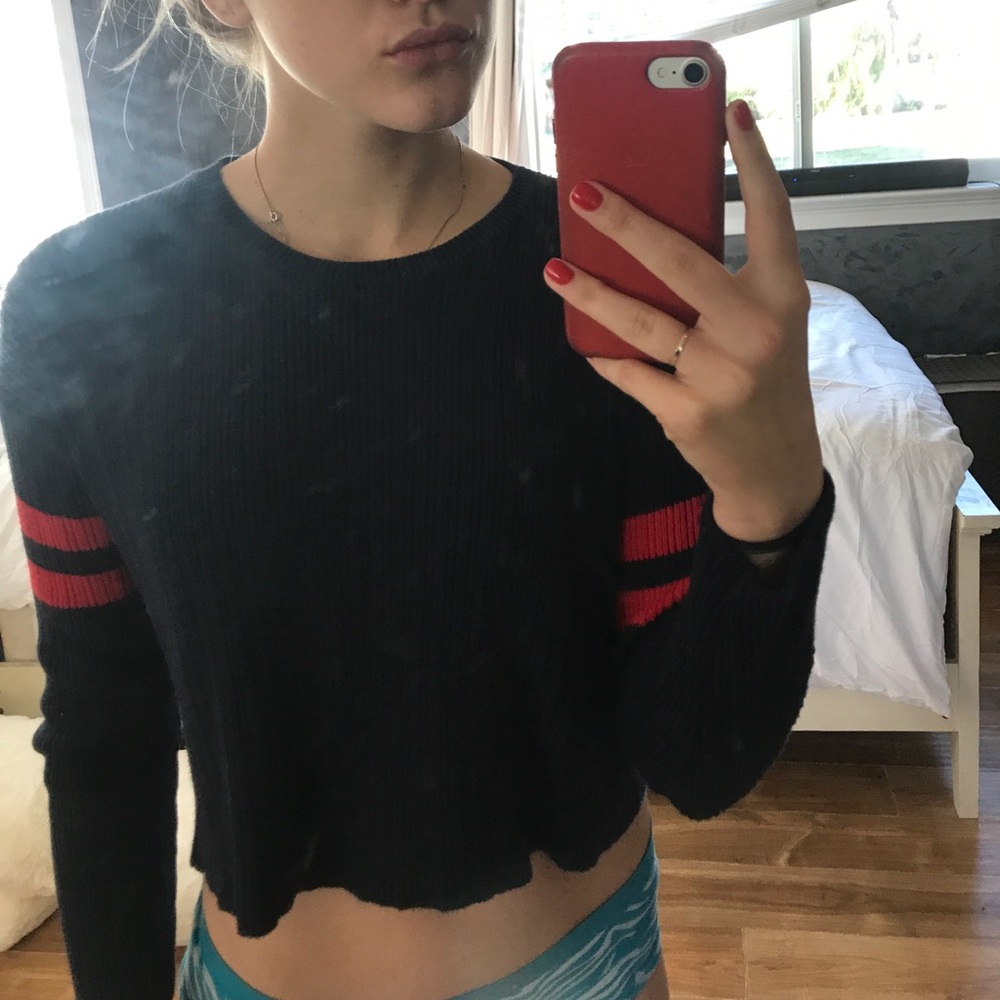 Brandy Melville stripped sweatshirt