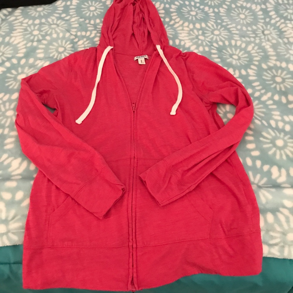 Pink Old Navy zip-up thin jacket