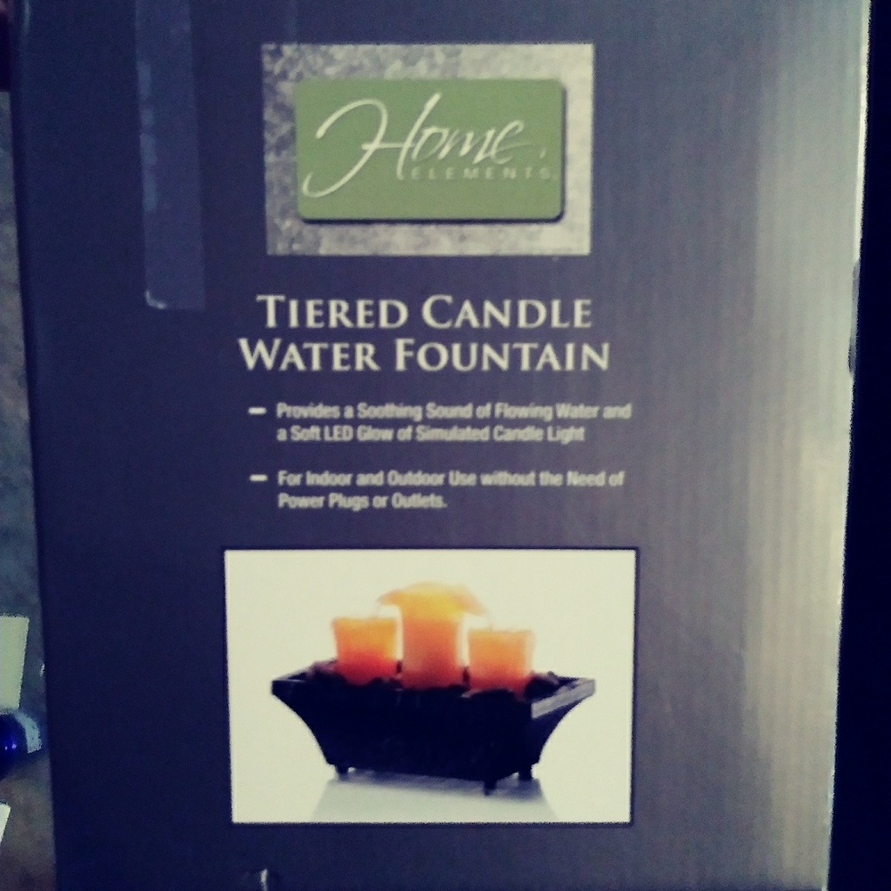 Plastic melted candle fountain