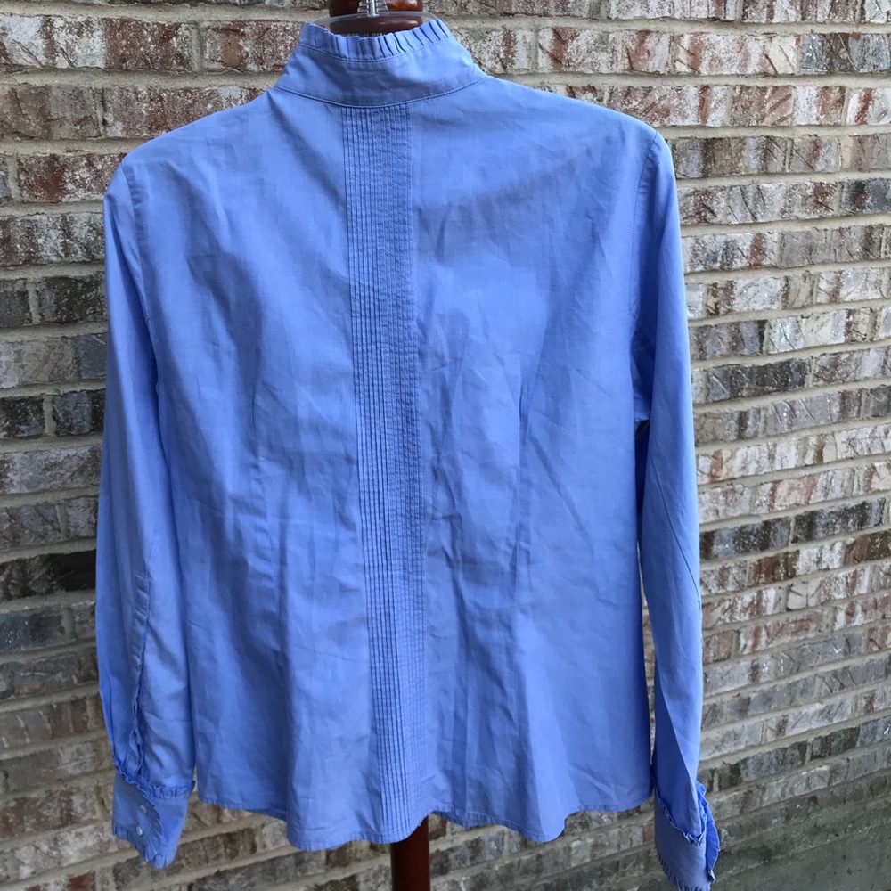 Zara woman button down shirt blue career suit - Picture 8 of 8