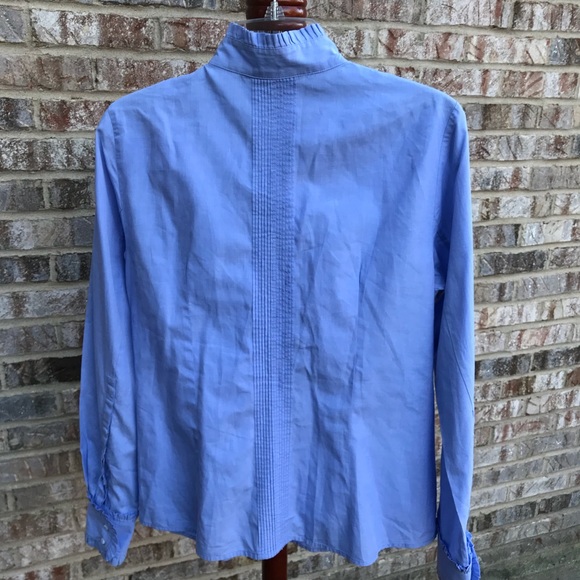 Zara woman button down shirt blue career suit - Picture 2 of 8