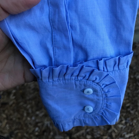 Zara woman button down shirt blue career suit - Picture 7 of 8