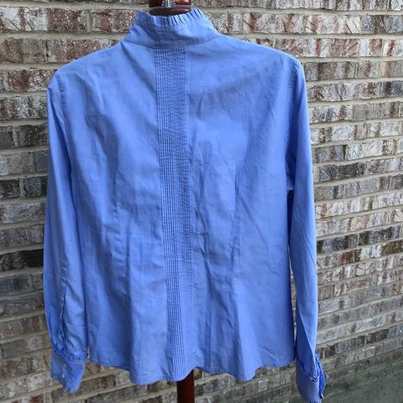 Zara woman button down shirt blue career suit - Picture 8 of 8