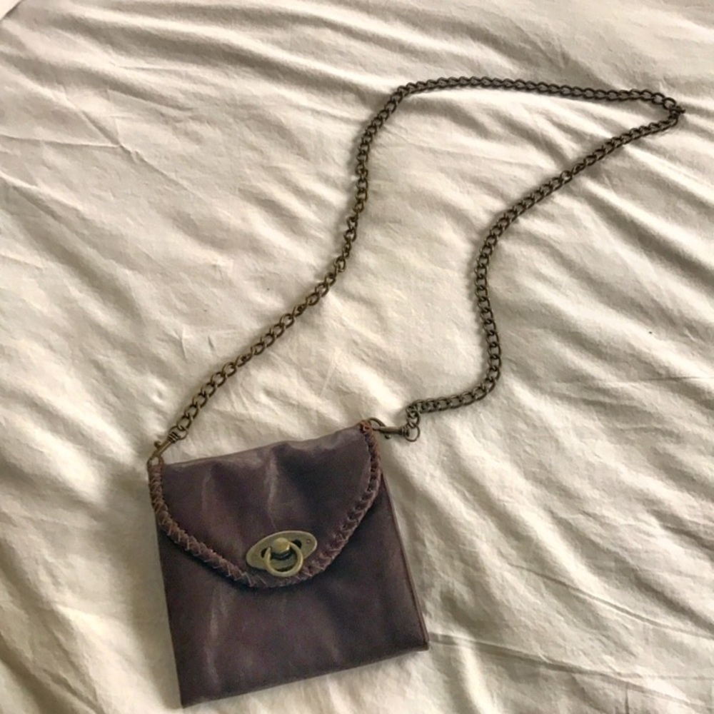 Free People brown leather crossbody bag