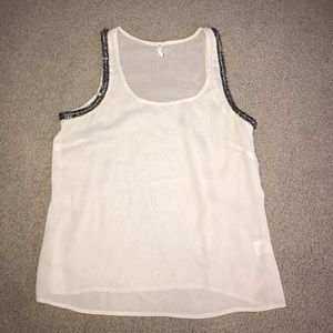 Sheet tank top with Embellishment