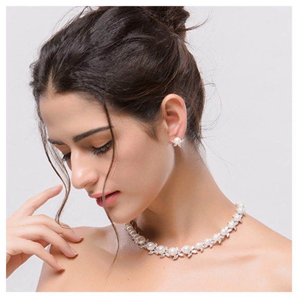 💜 Swarovski Crystals Elizaveta Pearl Set - Picture 3 of 6