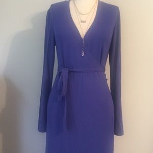 Boden Purple Jersey Wrap Dress Size 4