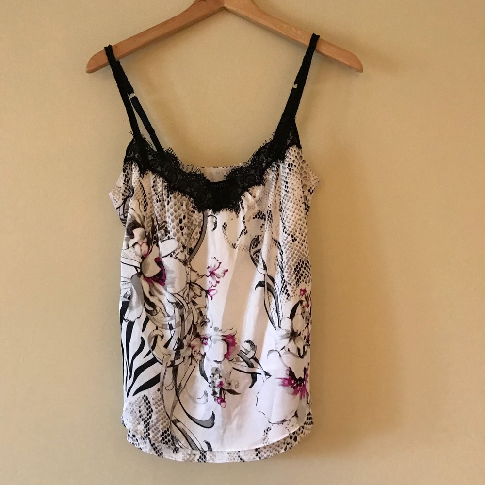 Lace printed top