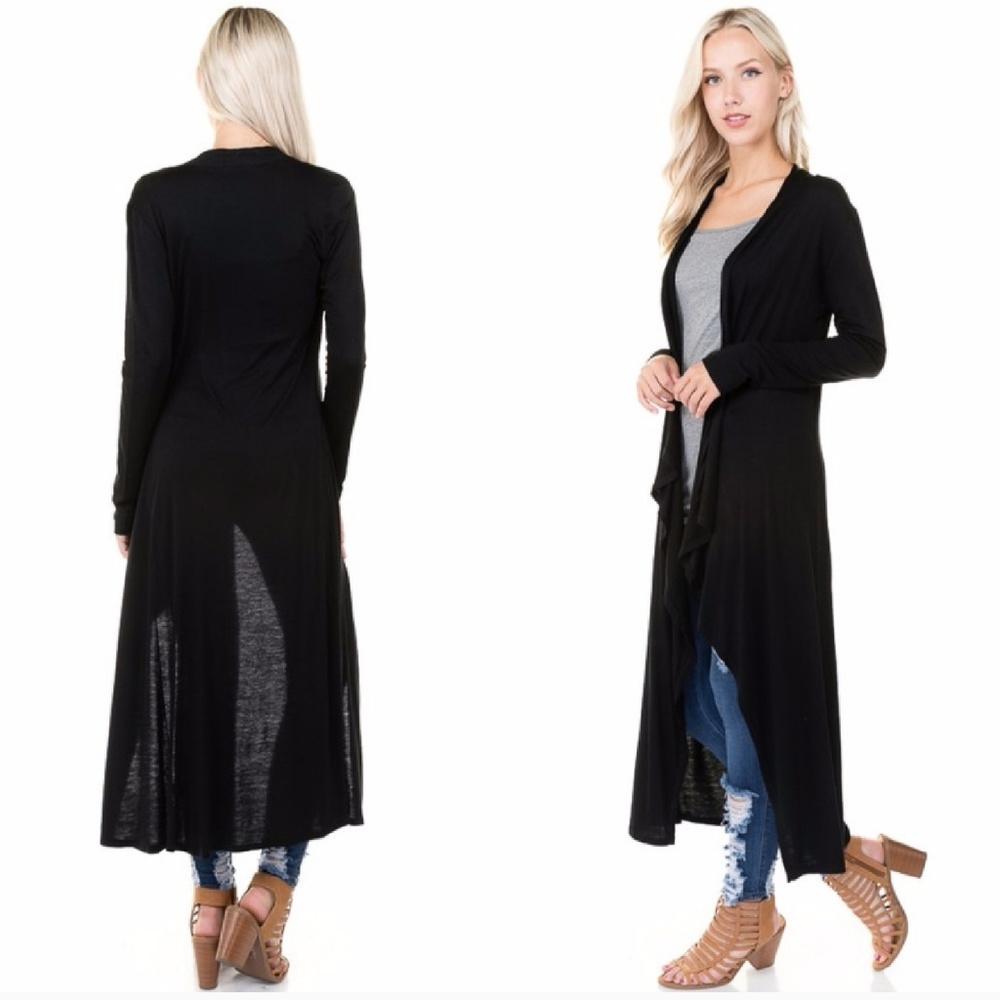 LAST ONE Waterfall Maxi Cardigan - Picture 2 of 4