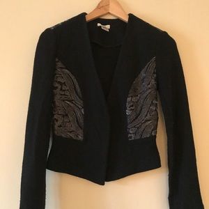 Jacket with metallic lace