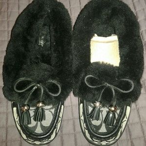 Black Coach Fiona loafers FIRM $$