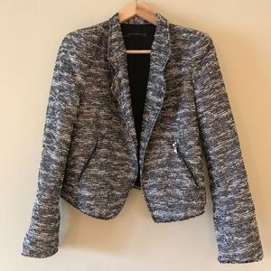 Zara jacket, metallic tweed texture