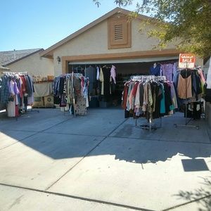 Tons of clothes and shoes.