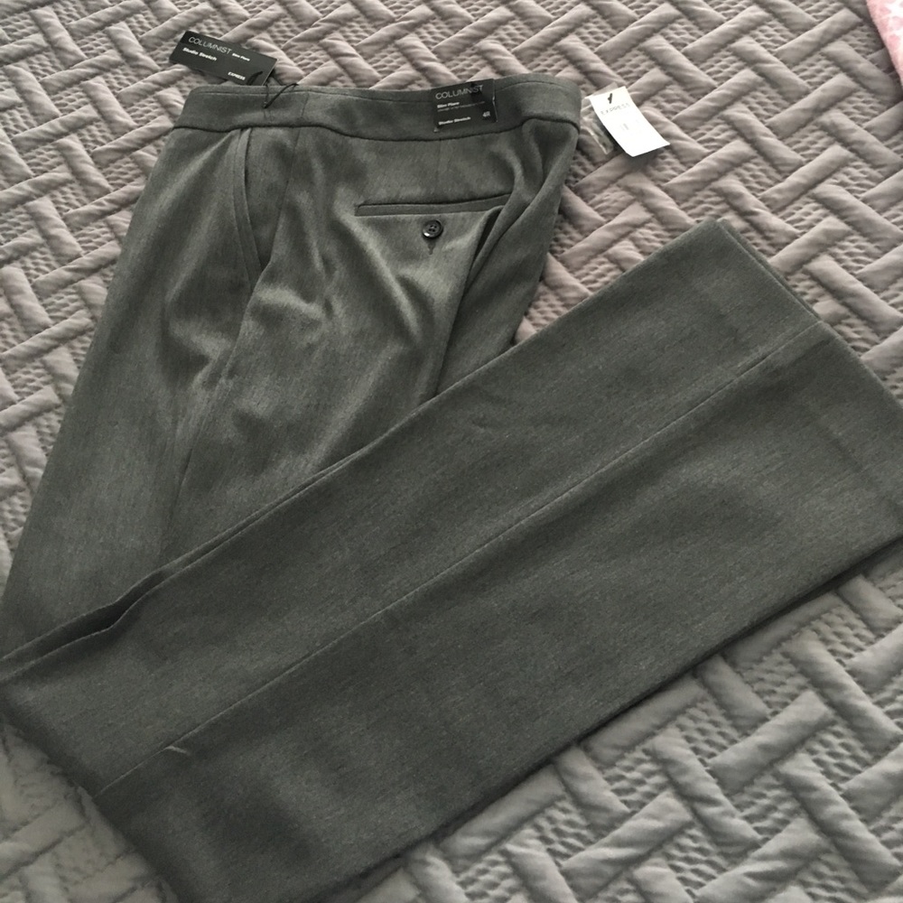 Express Charcoal Gray Columnist Slim Flair Pants