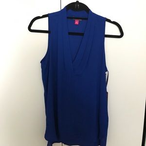 Vince Camuto Cobalt Blue Chiffon Top