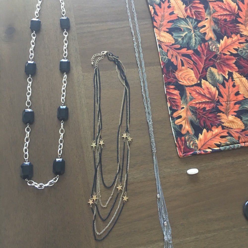 3 Costume jewelry necklaces
