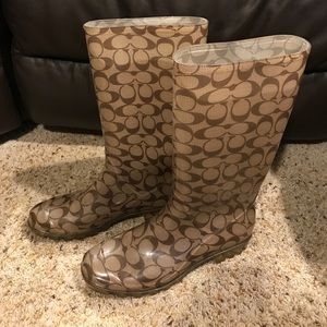 Coach rain boots