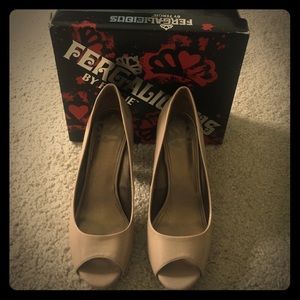 Fergalicious Patent Peep Toe Pump