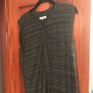 EUC Madewell Sleeveless shirt Size Large Dark Grey