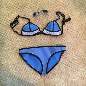 Brand new blue neoprene bikini