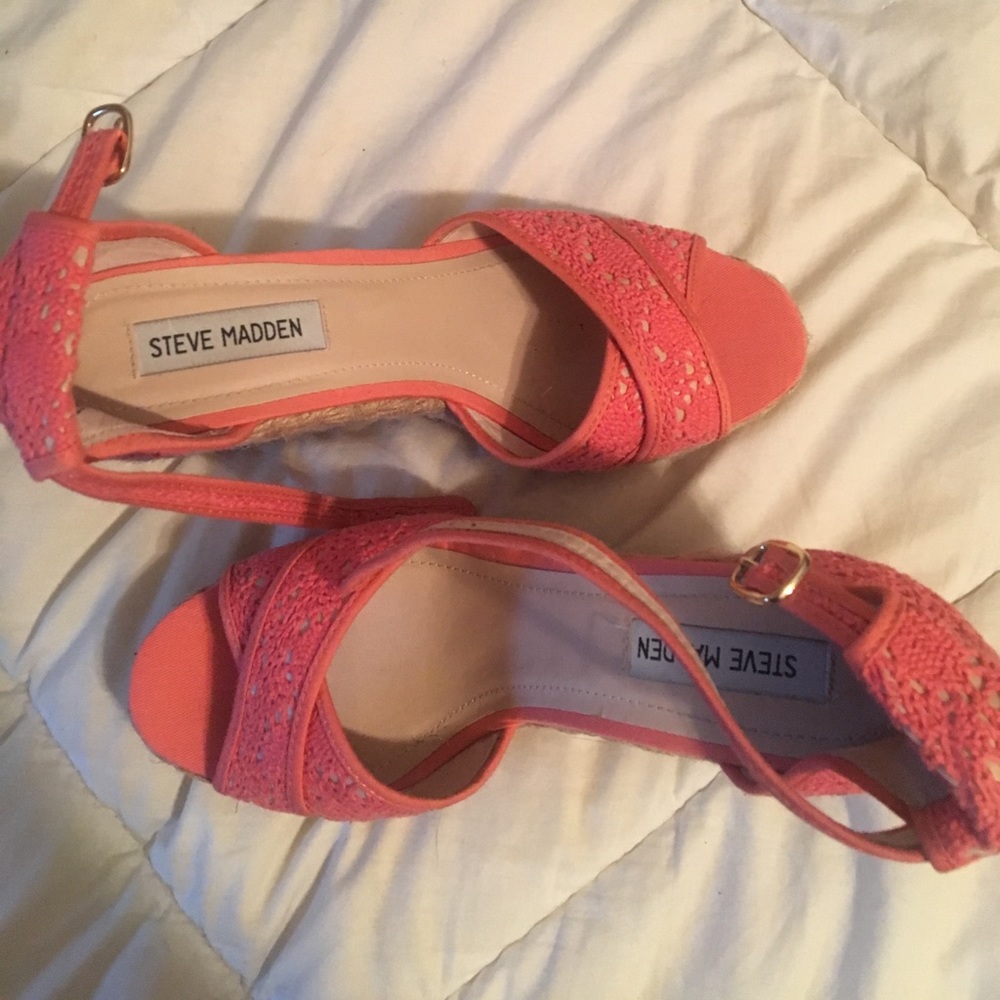 Crocheted Steve Madden Wedge high heels