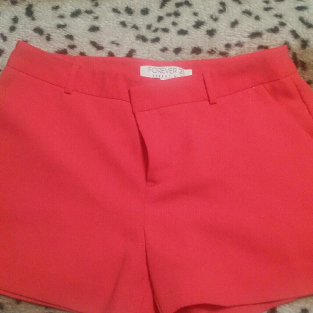 F21 dressy orange shorts