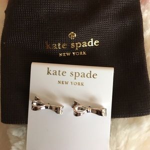 Kate Spade silver bow style earrings
