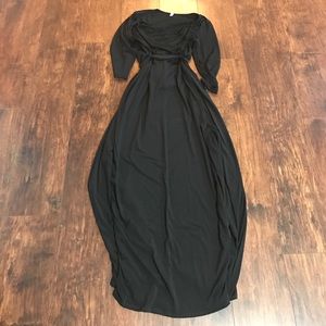 Pinkblush Maternity dress- Black 3/4 Sleeve Maxi