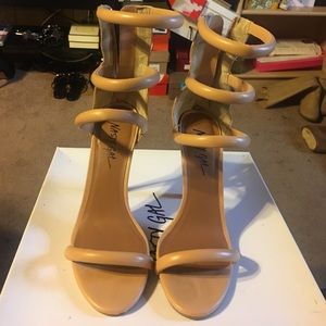 Nasty Gal Nude heeled sandals