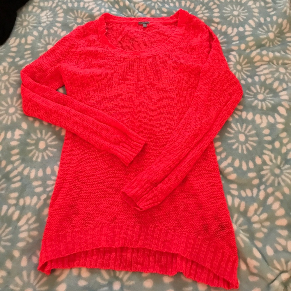 Bright pink scoop neck sweater