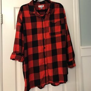 Old Navy Buffalo Plaid Boyfriend Shirt