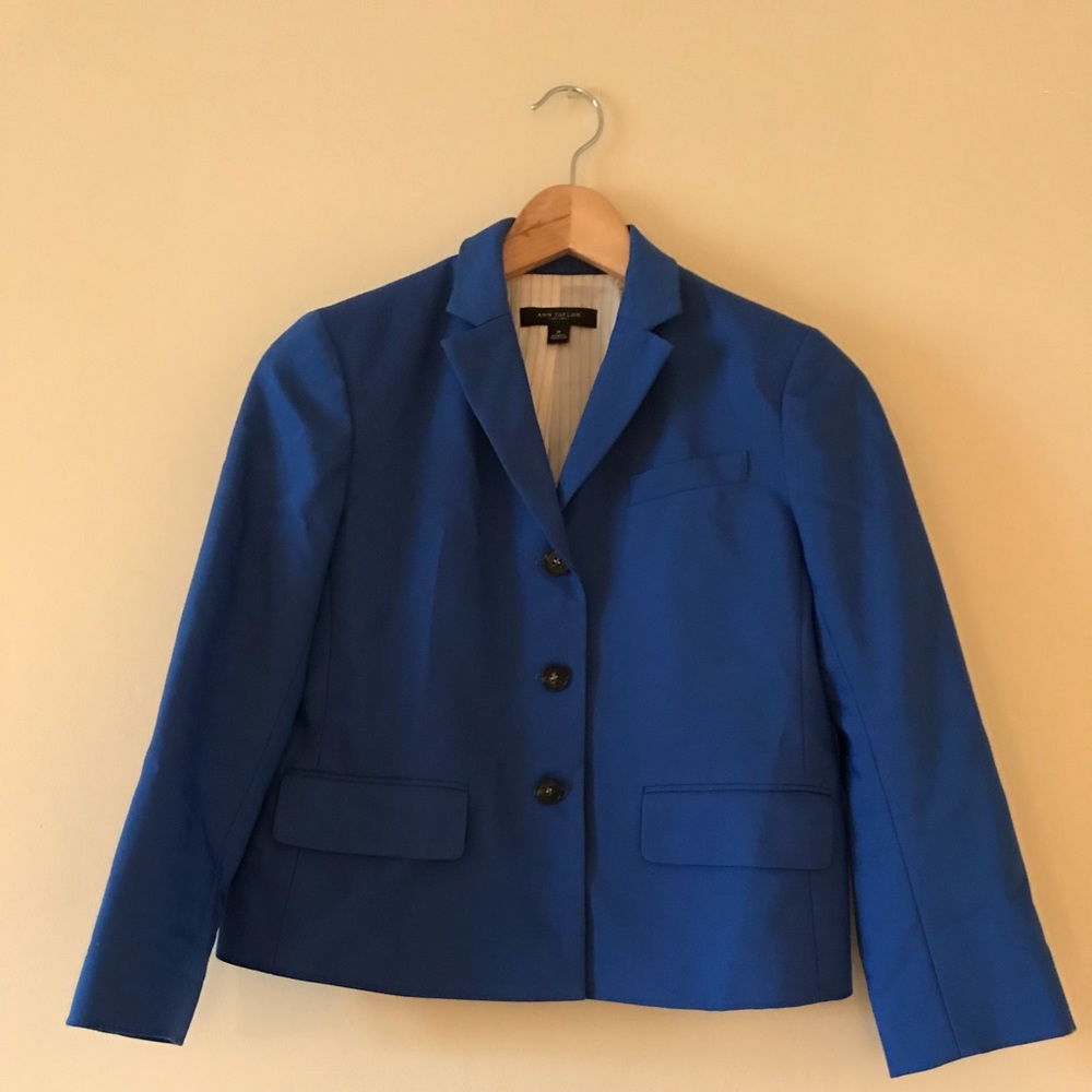 Blue Cropped Jacket