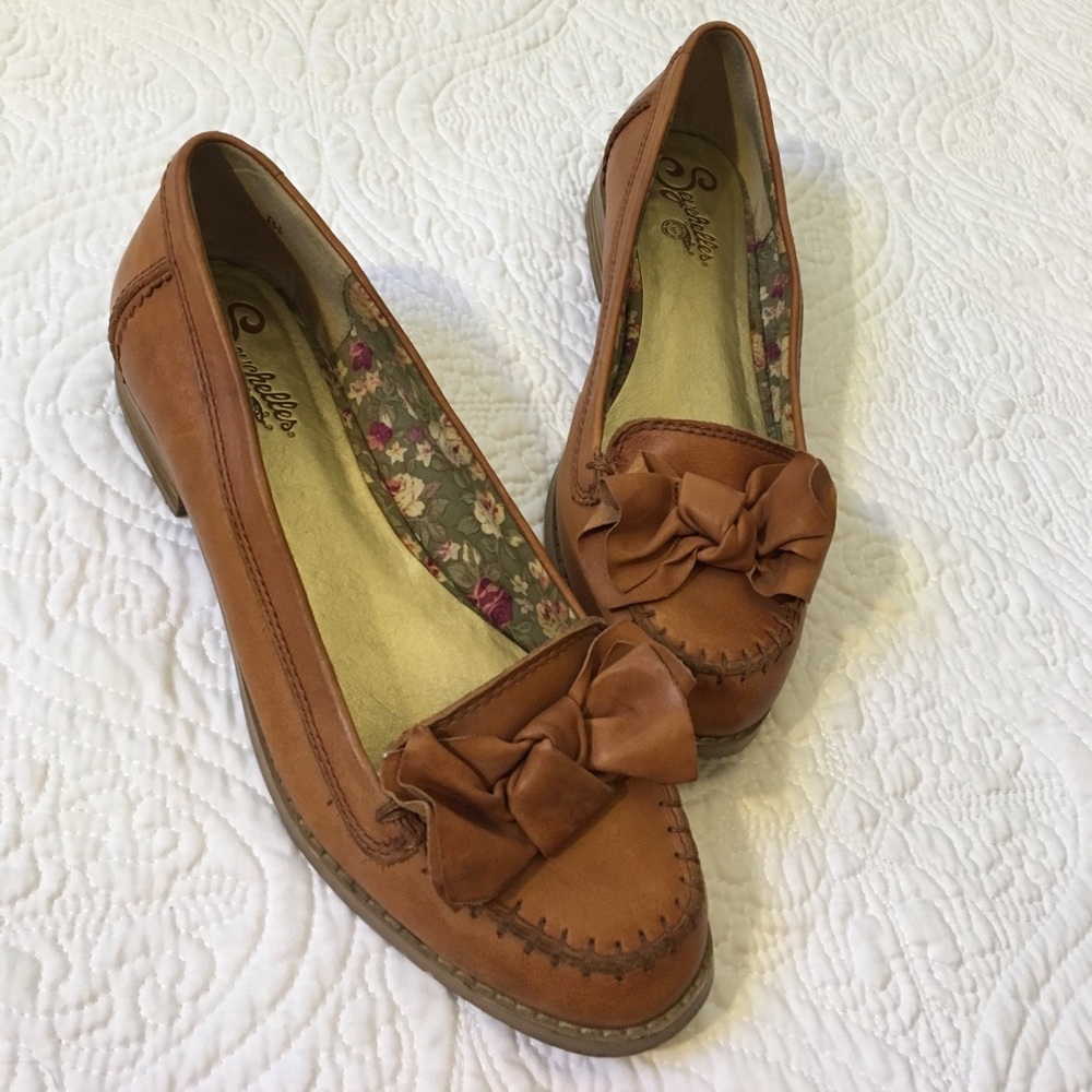 Seychelles cognac Mimi slip on leather loafers